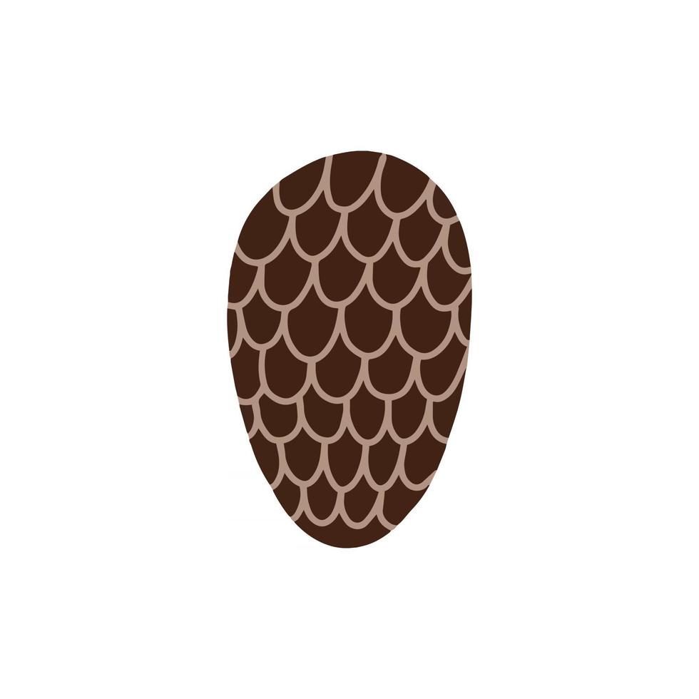 Pine cone. Hand-drawn vector illustration in doodle style
