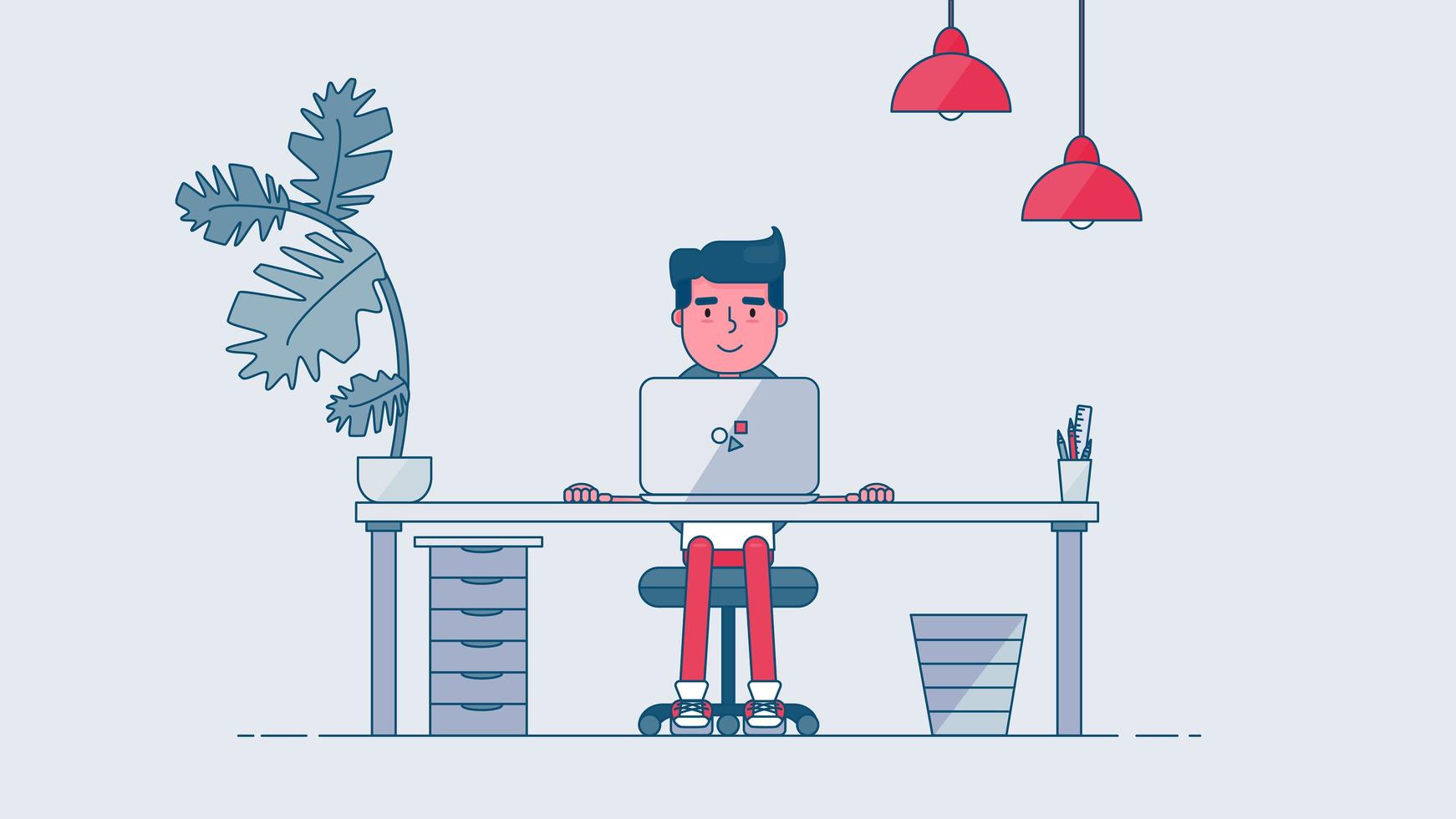 Creative Tech Workspace vector