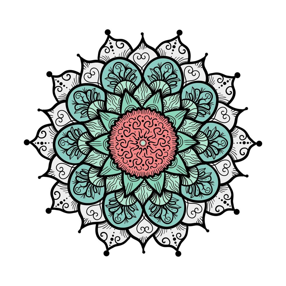 Mandala Line Template vector