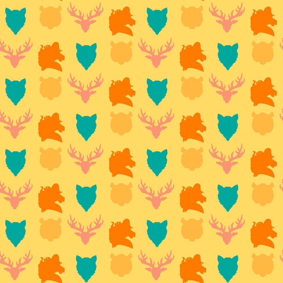 Wildlife seamless pattern vector