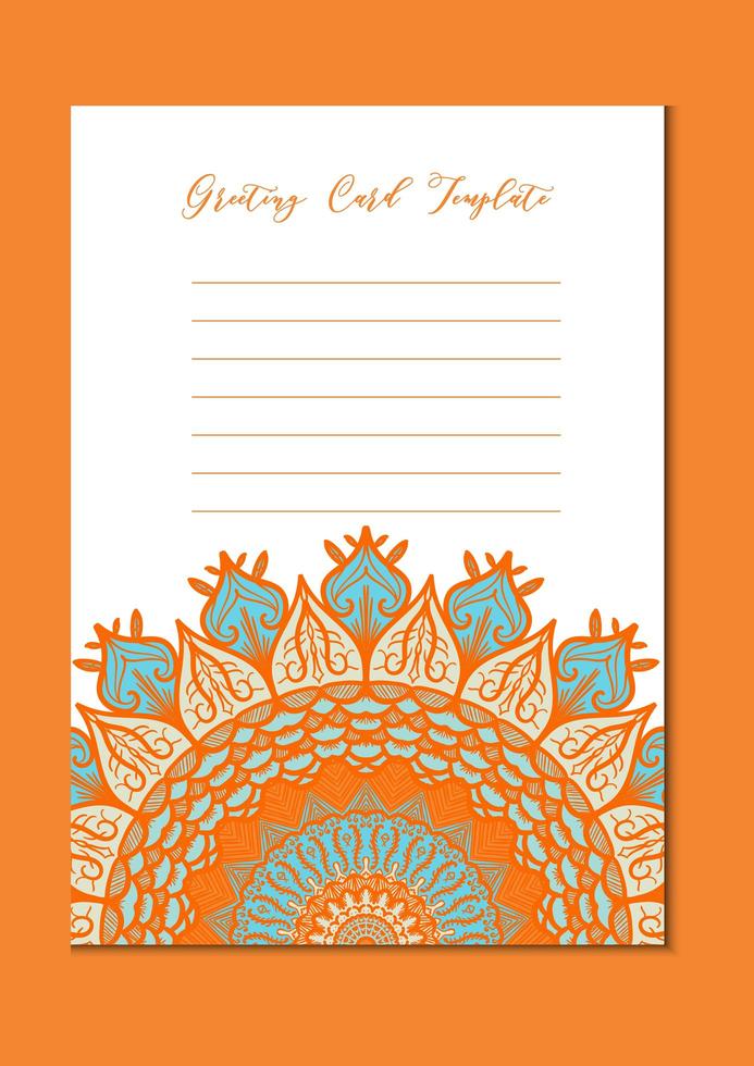 Mandala vintage template card vector