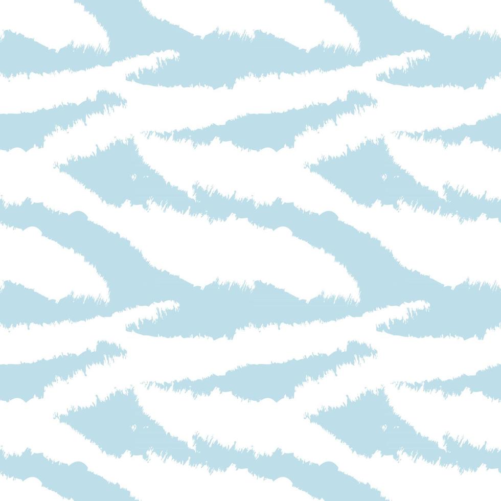 Blue Brush Stroke Fur Seamless Pattern vector