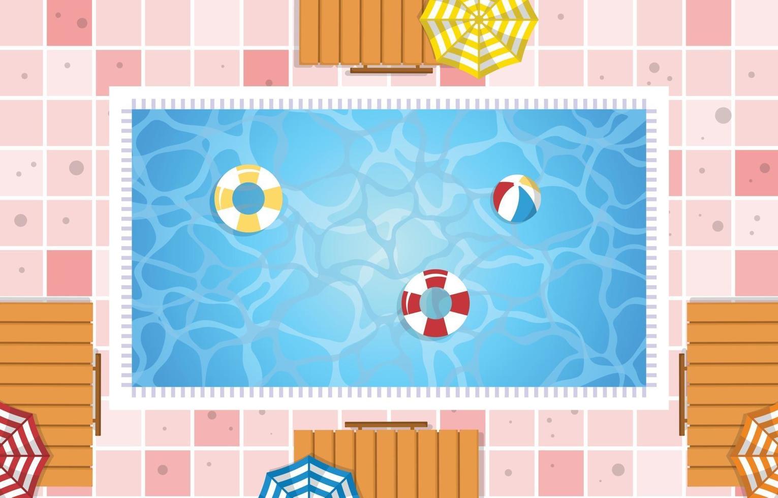 Swimming Pool Summer Background vector