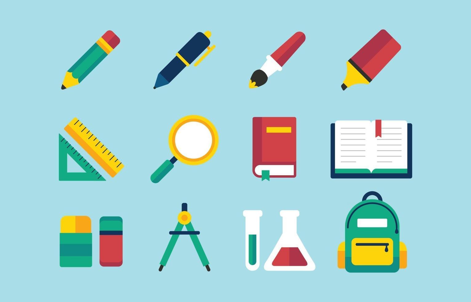 Back to School Icon Set vector