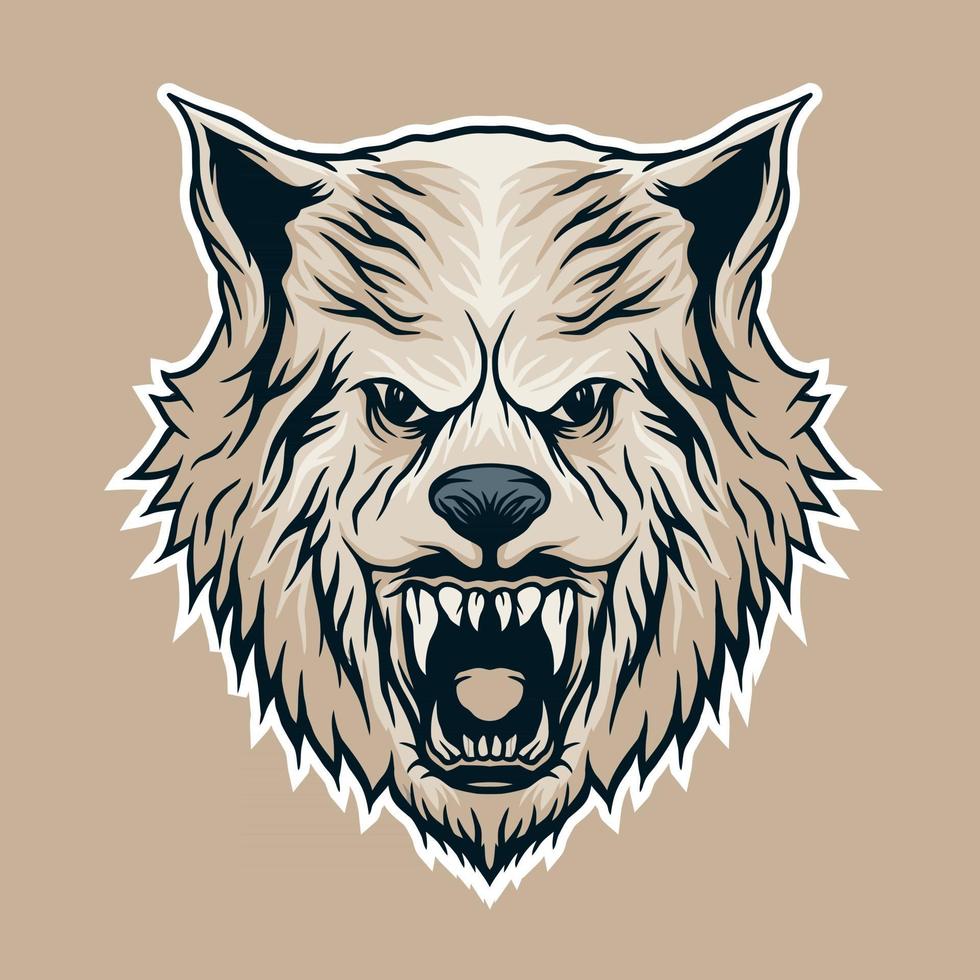 Wolf head vector illistration