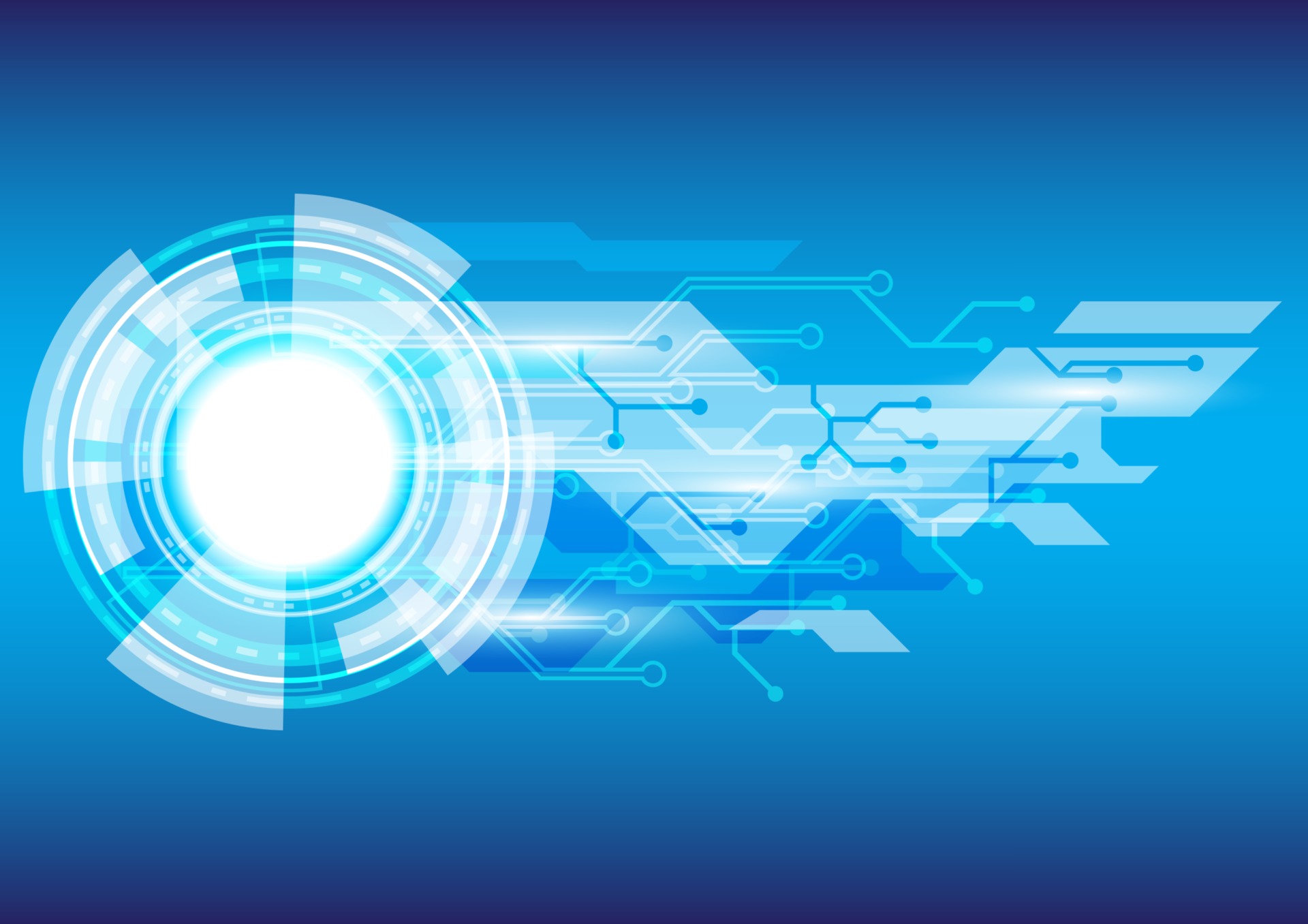 Blue and white light. Abstract hi-tech background. Virtual reality  technology screen. Futuristic interface 2864754 Vector Art at Vecteezy