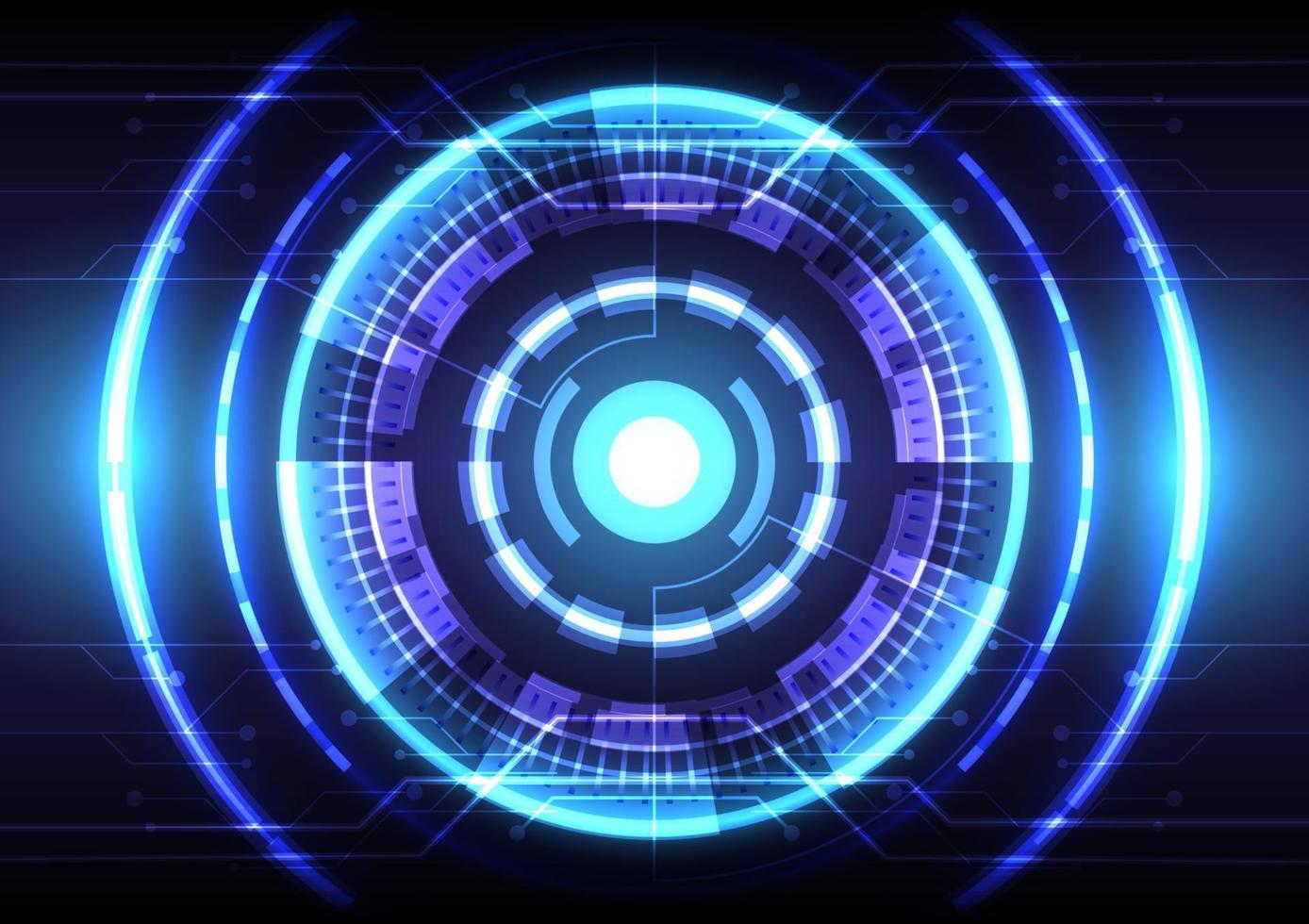 Blue light effect. Abstract hi-tech background. Futuristic interface. Virtual reality technology screen vector