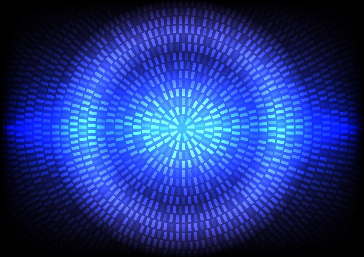 Abstract blue light background. Geometric pattern on glowing screen vector