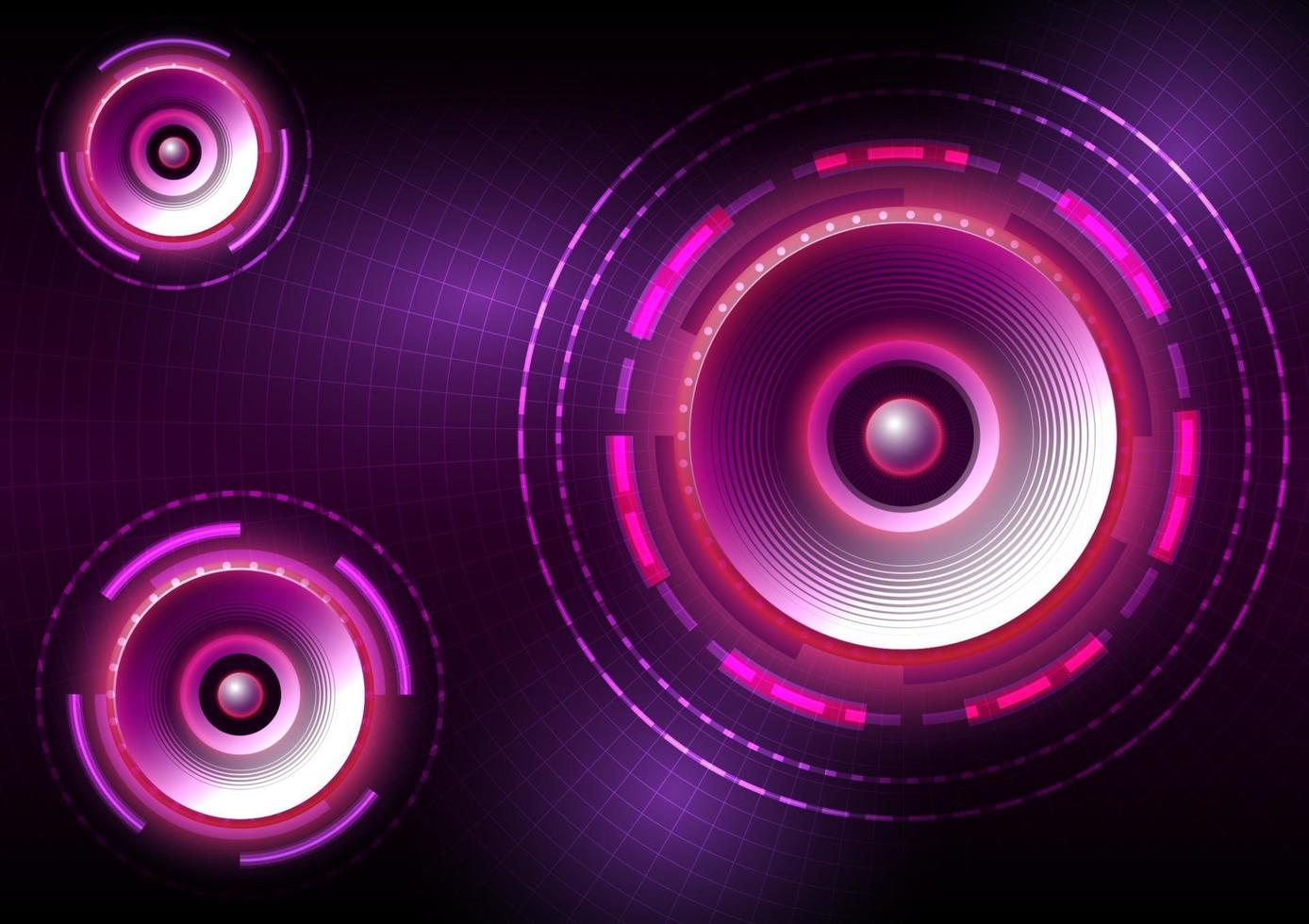 Hud circle. Abstract hi-tech loudspeaker background. Futuristic interface. Virtual reality technology screen vector