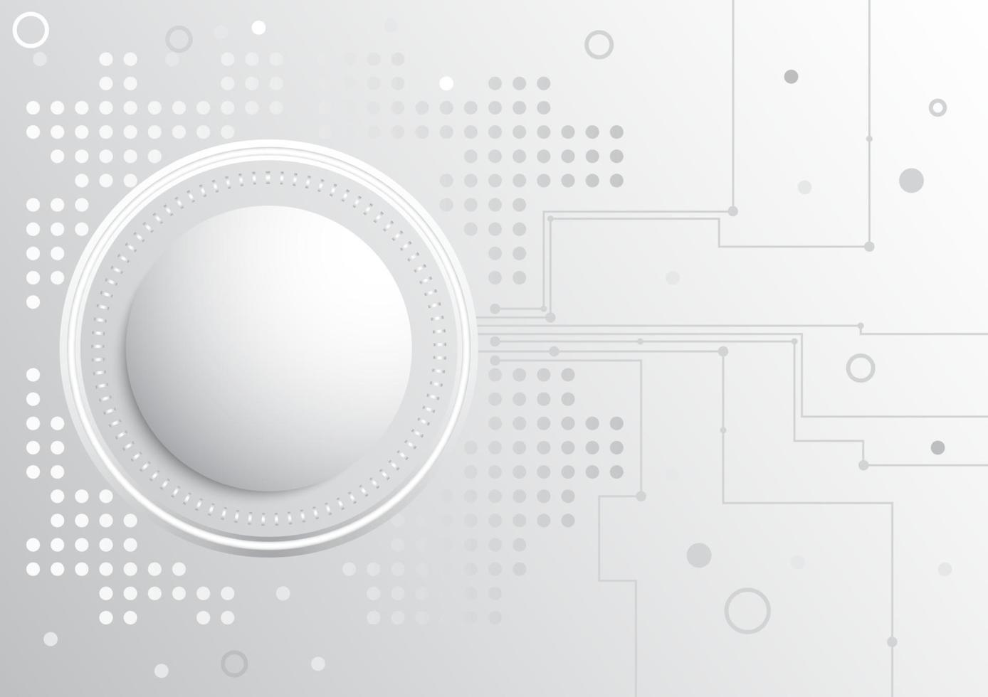 White circle. Abstract futuristic background vector
