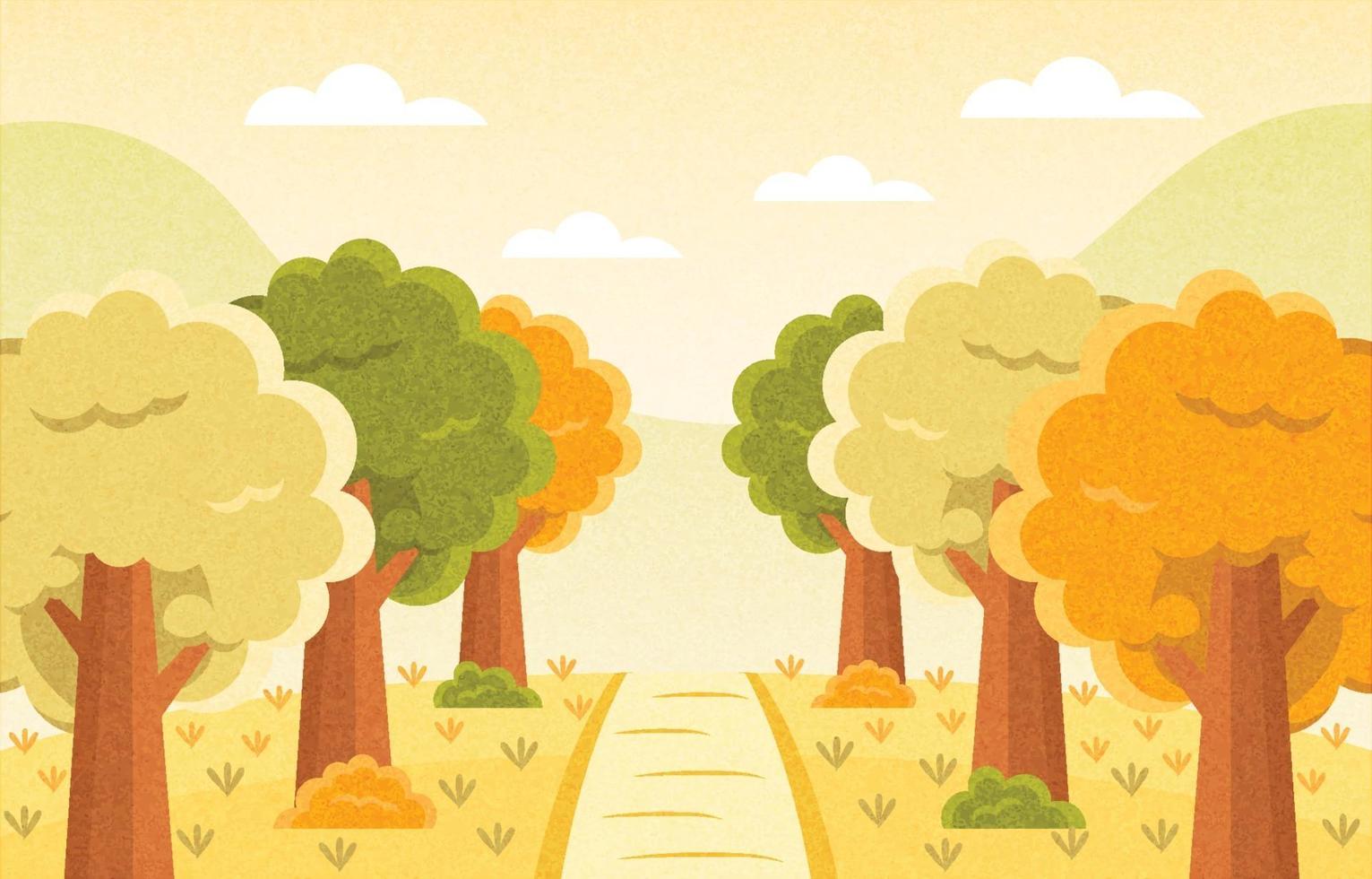 Scenery in Autumn vector