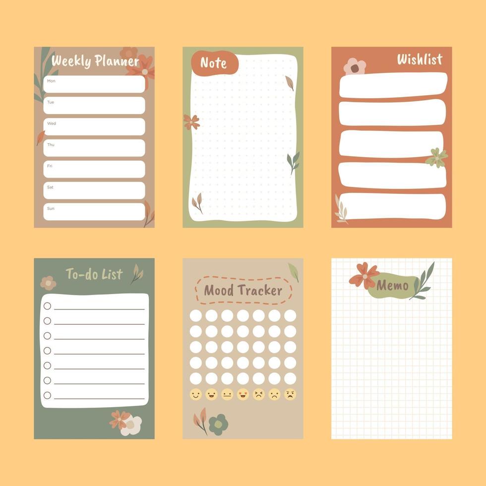 Journal Template for Students vector