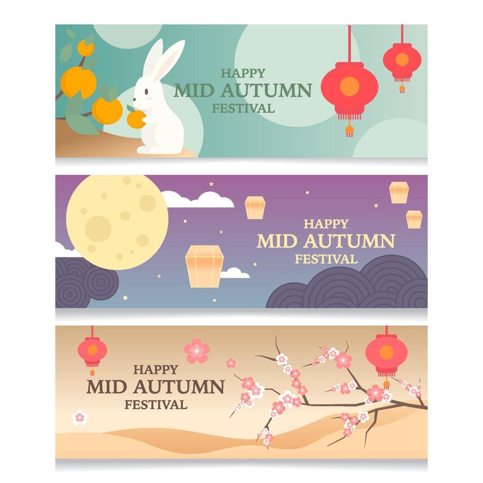 Mid Autumn Festival Banner vector