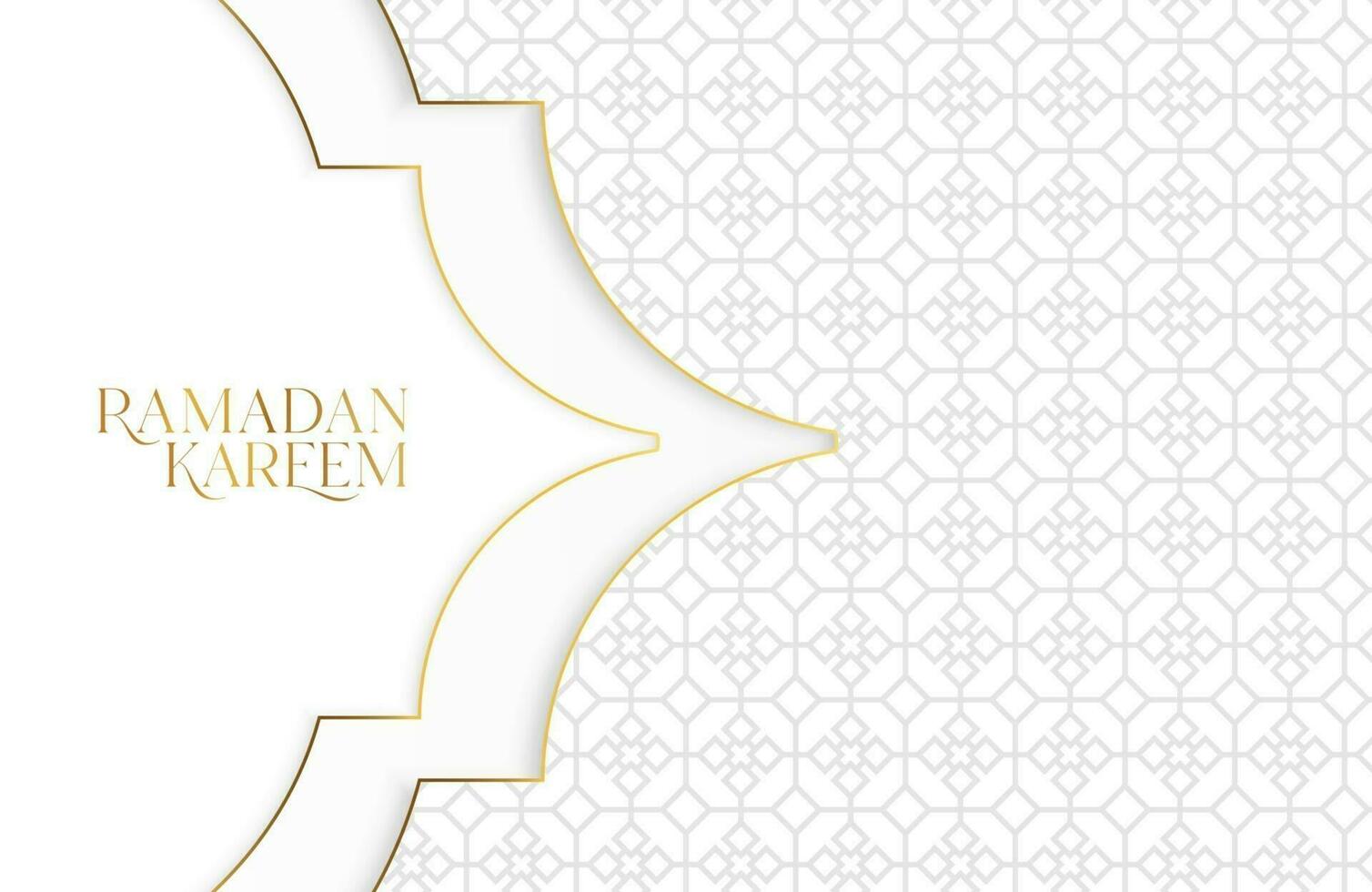 Ramadan kareem background with white paper cut geometric shape Vector illustration for Islamic holy month celebrations