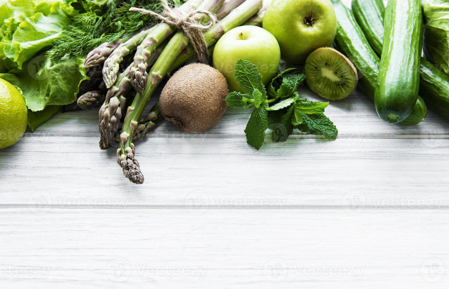 Fondo de concepto de comida vegetariana saludable foto