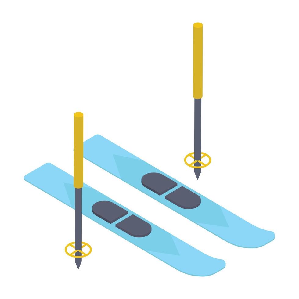 conceptos de tabla de esquí vector