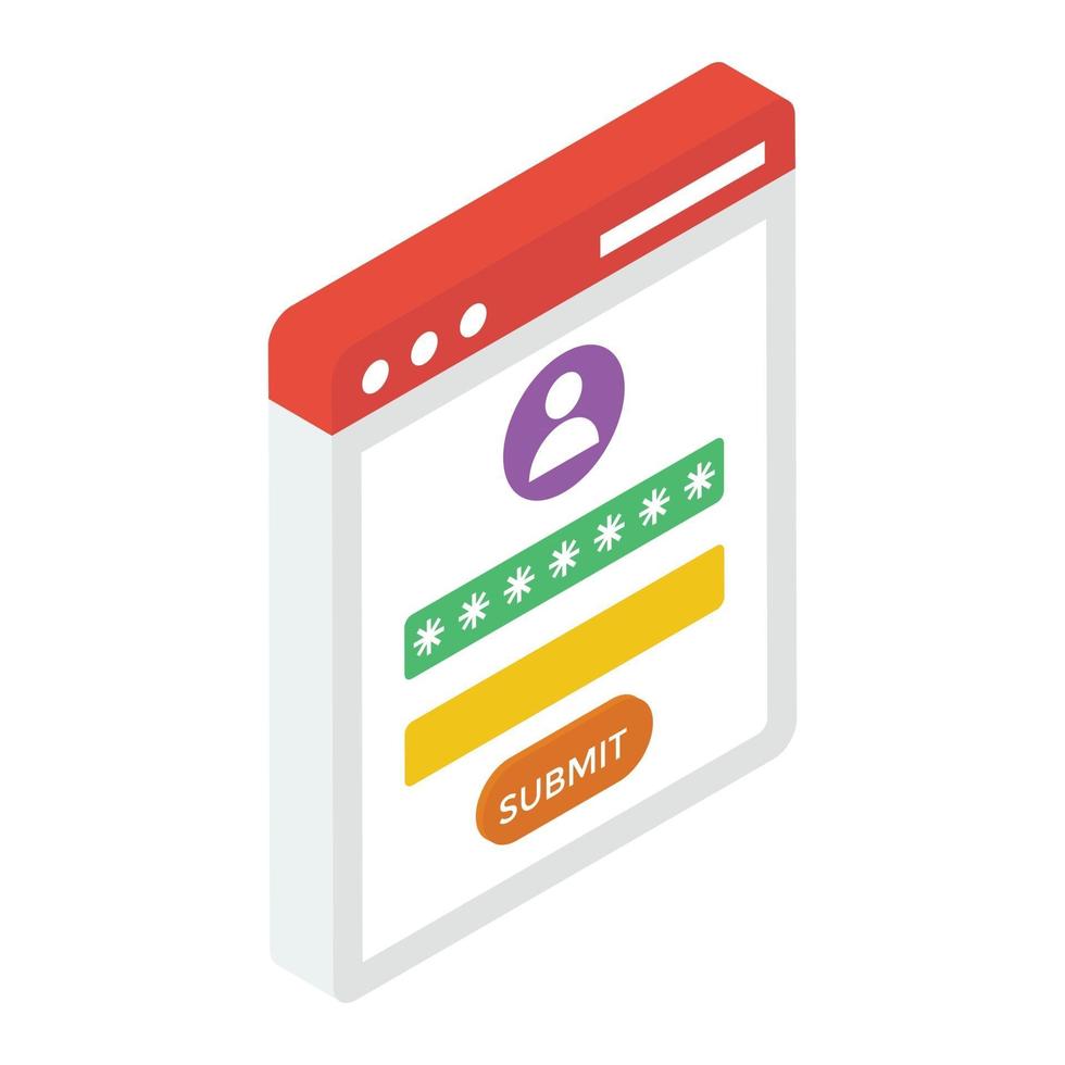 Website Login Concepts vector