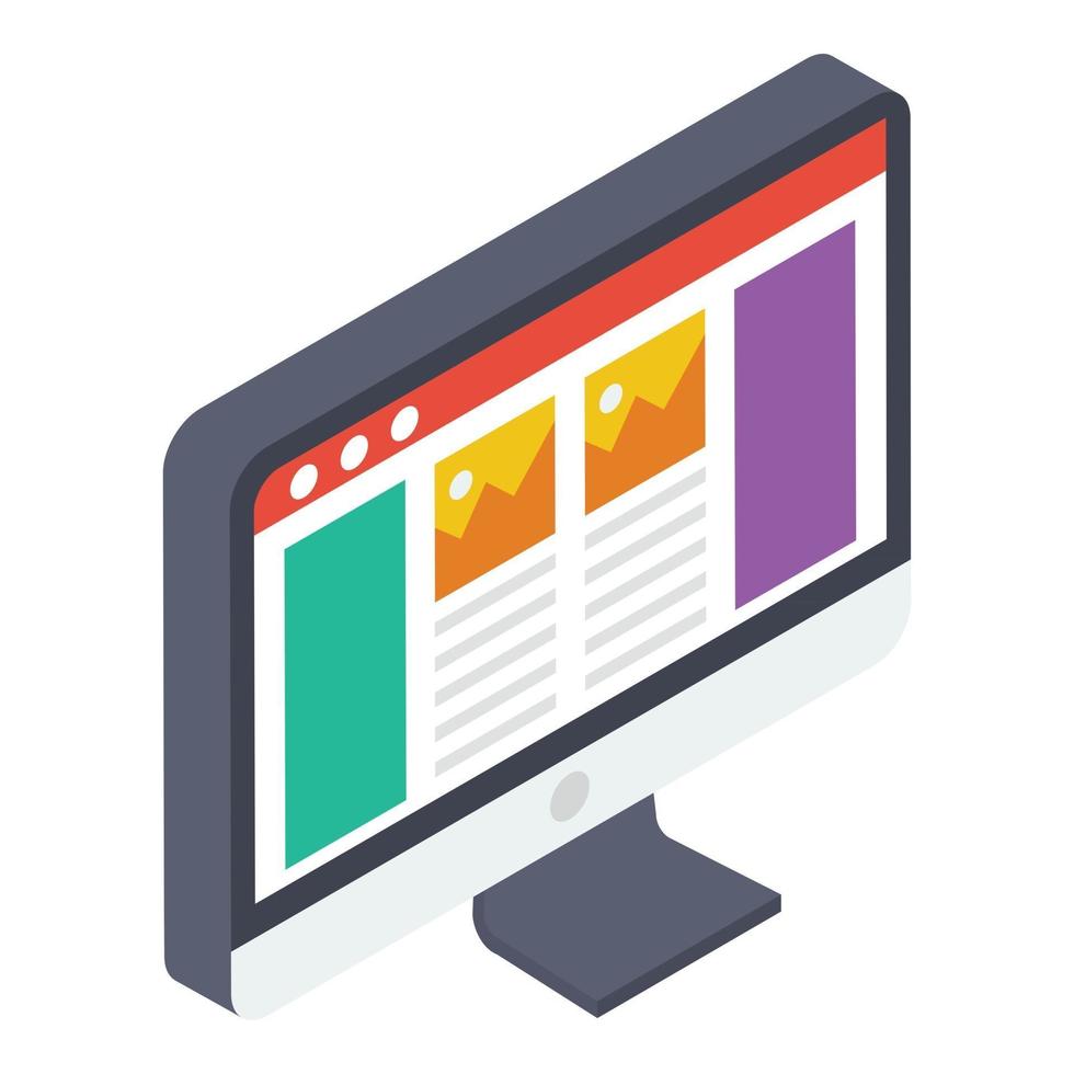 Web Page Landscape vector