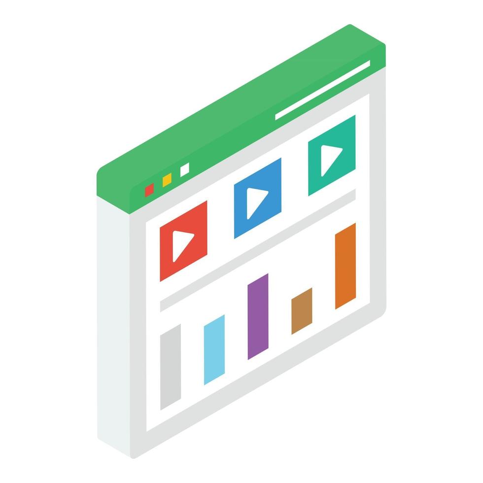 Web Video Page vector