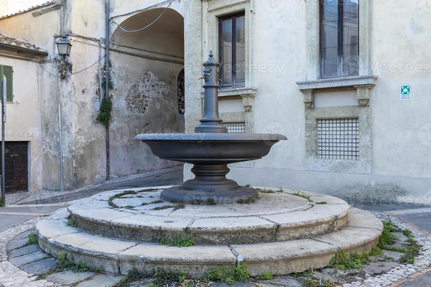 fountain placed in square of Risorgimento in the town of Collescipoli photo