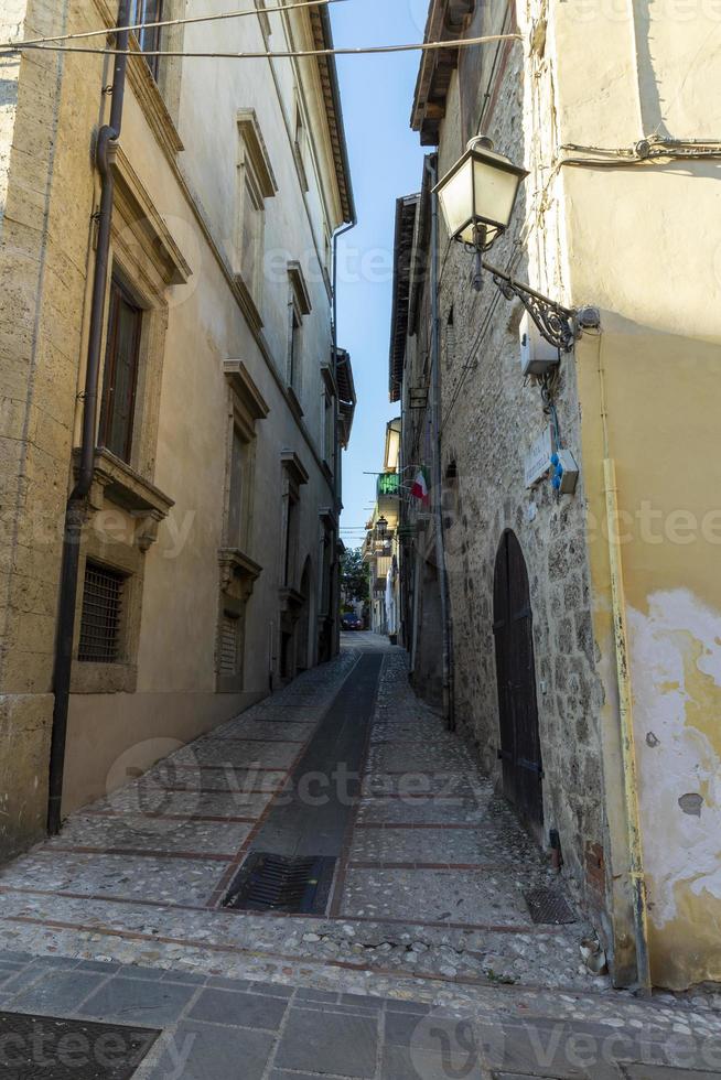 architecture of alleys and buildings in the town of Collescipoli photo