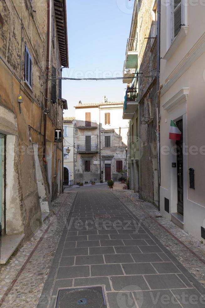 architecture of alleys and buildings in the town of Collescipoli photo