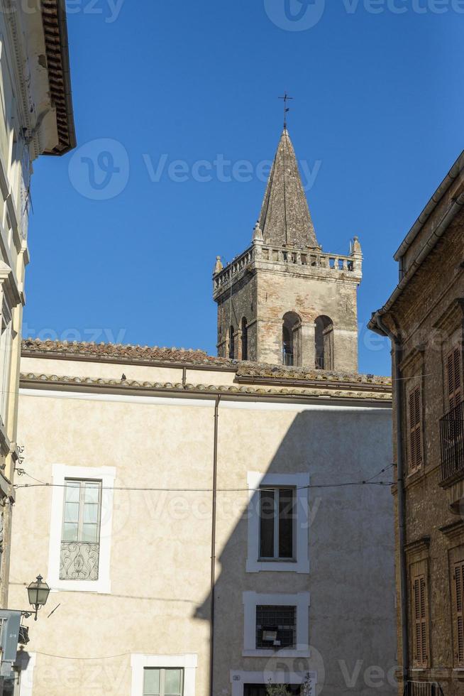 bell tower of the collegiate church of San NIcolo in the center of the town of Collescipoli photo