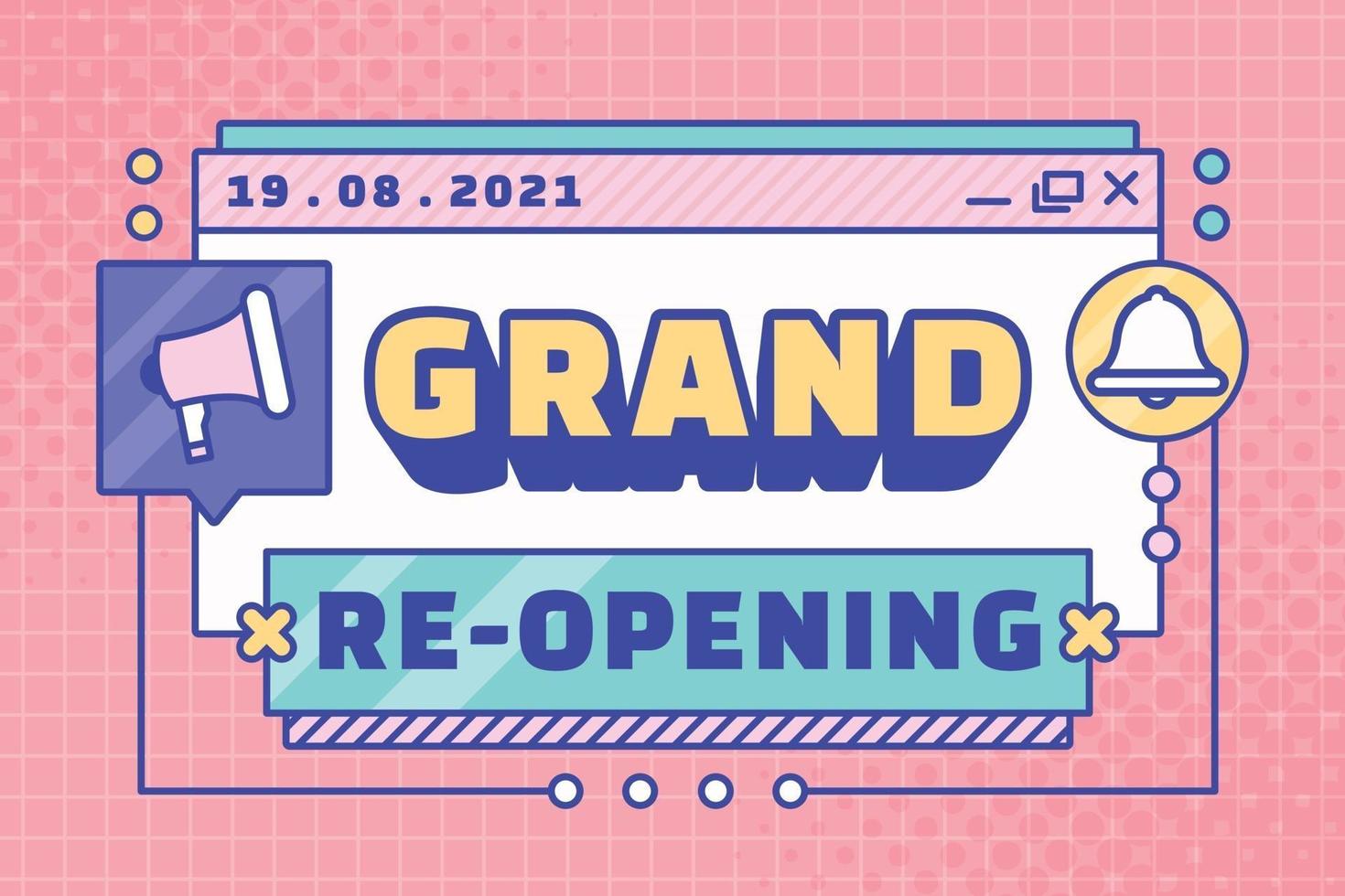 Grand Re-Opening Background vector
