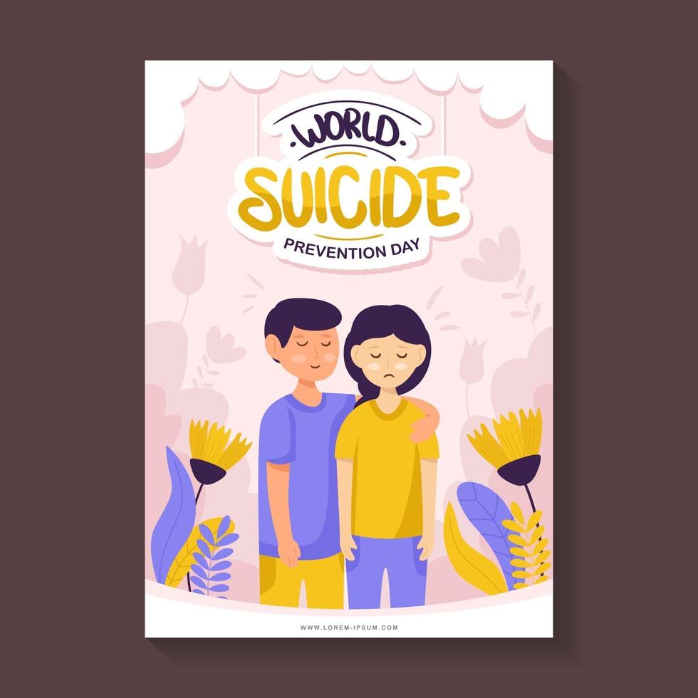 World Suicide Prevention Poster vector