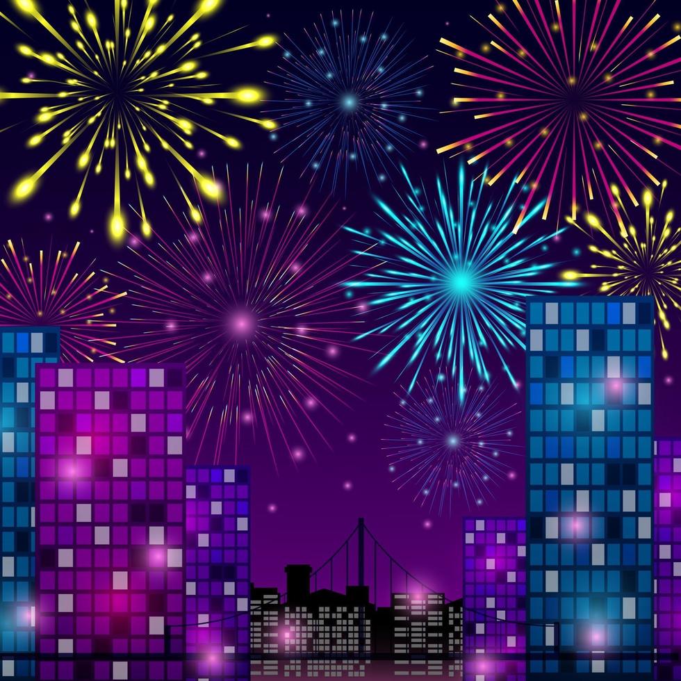 Celebration Of Firework Concept vector