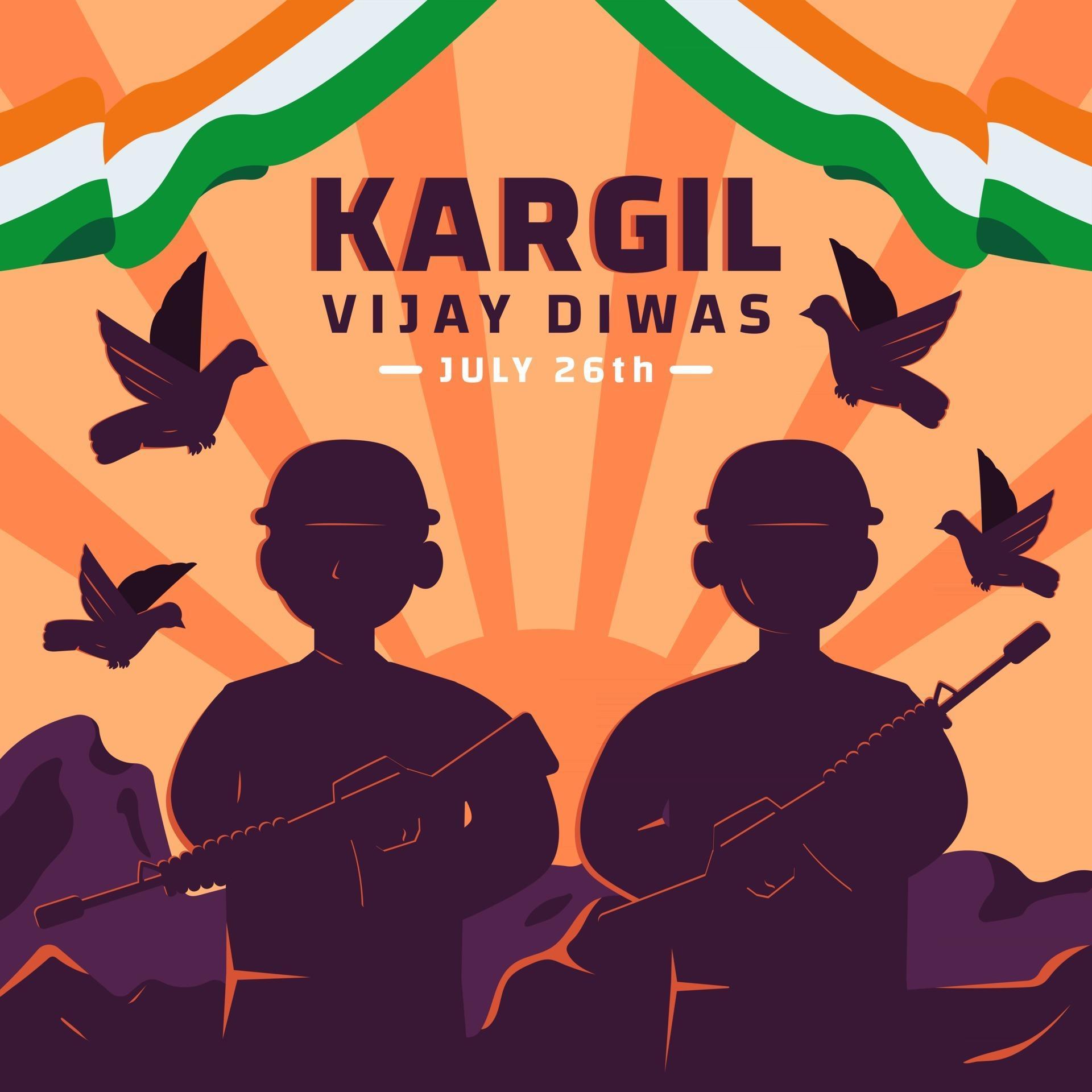 Kargil Vijay Diwas Outline Images