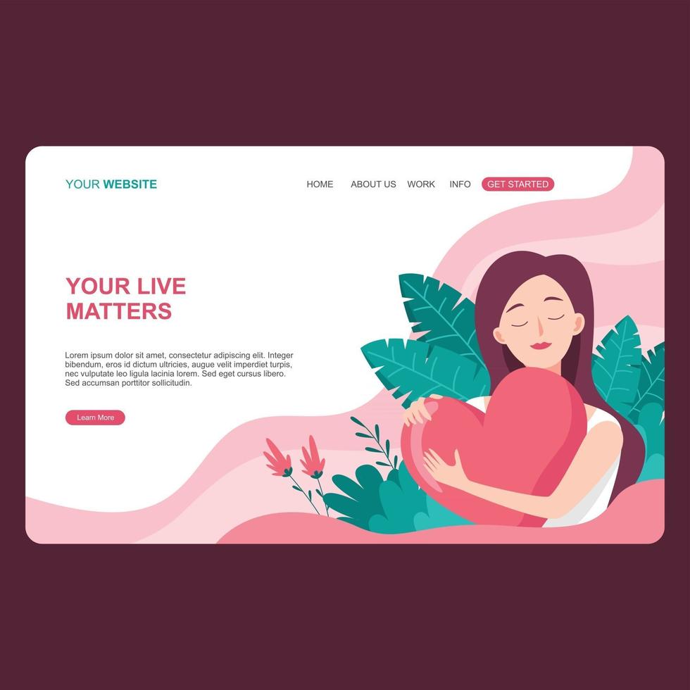 Suicide Prevention Landing Page vector