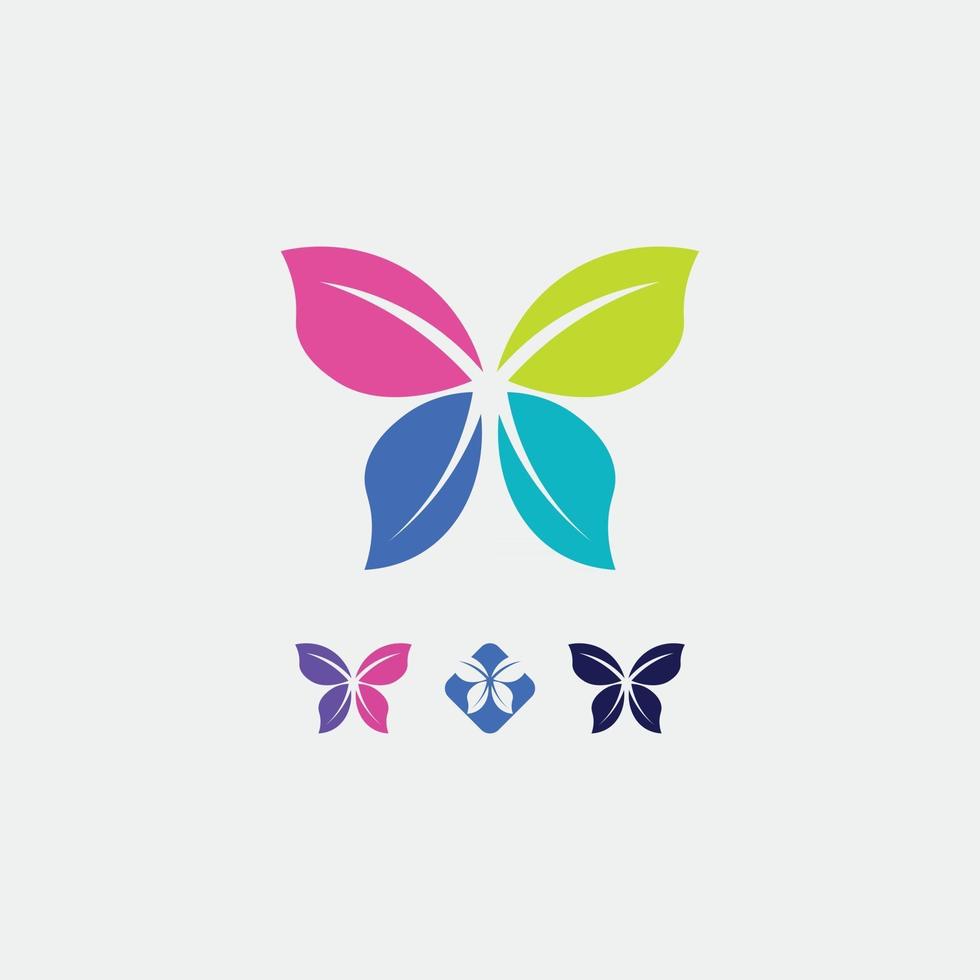 vector, mariposa, conceptual, simple, colorido, icono. logo. ilustración vectorial vector