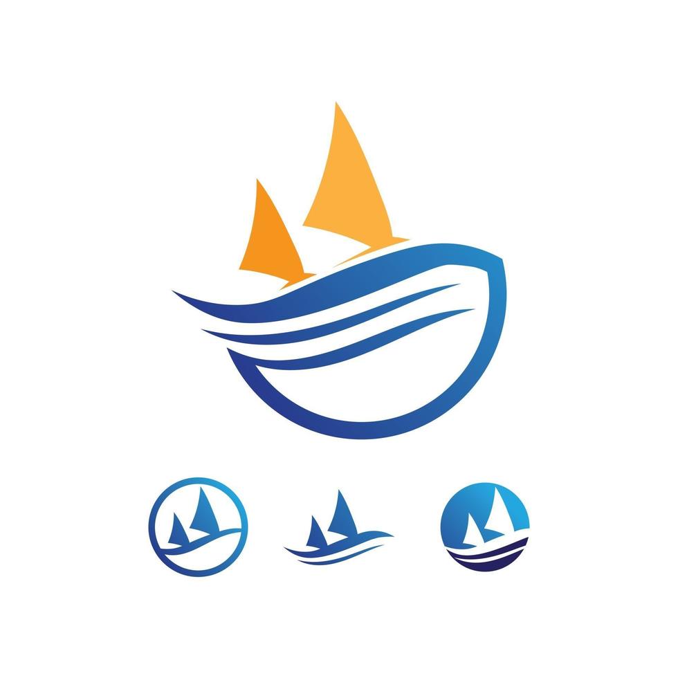 vector de icono de onda de agua logo de playa y océano logo de diseño de paisaje y deporte para conjunto de negocios