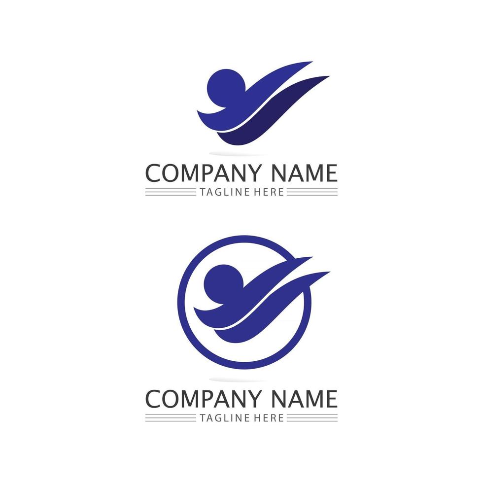 conjunto de logotipos de personas vector