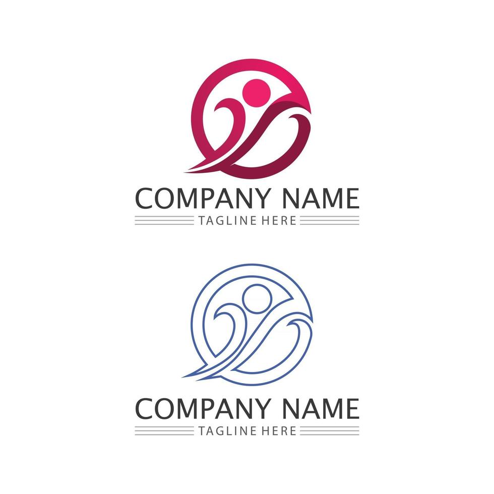 conjunto de logotipos de personas vector