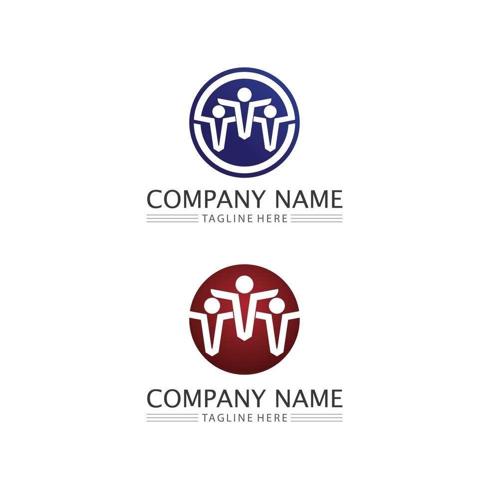 conjunto de logotipos de personas vector