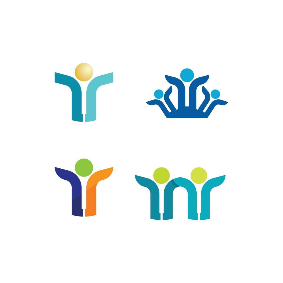 People logo set vector