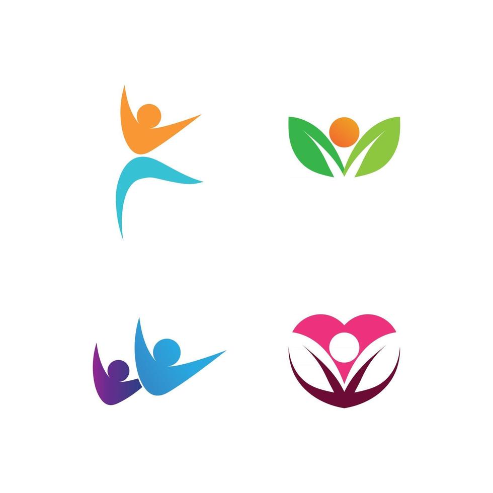 conjunto de logotipos de personas vector