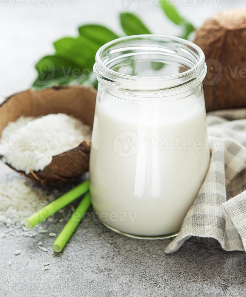 Fresh coconut milk photo