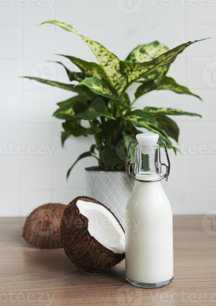 Fresh coconut milk photo