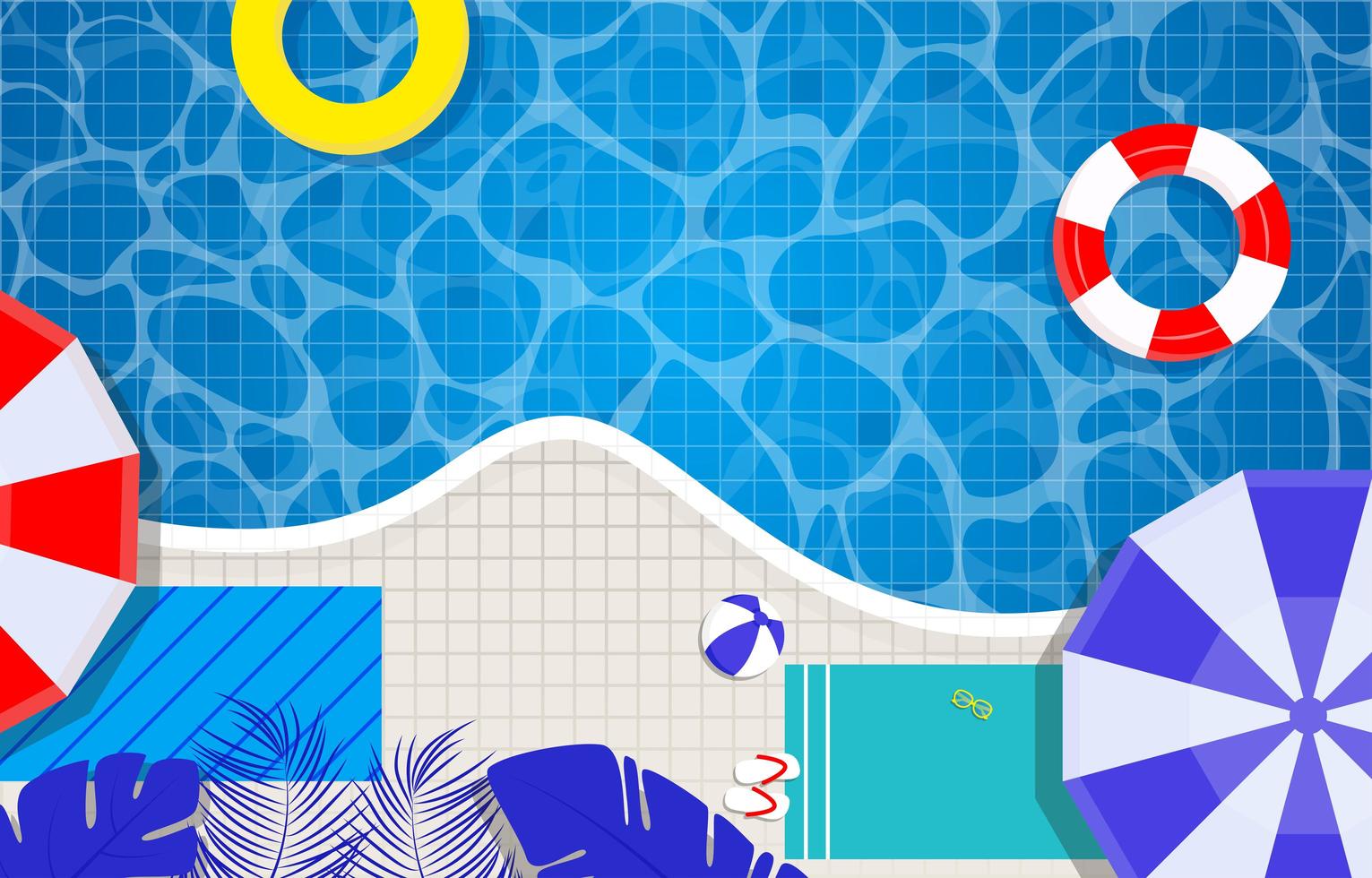 Swimming Pool Background with Summer Vibe vector