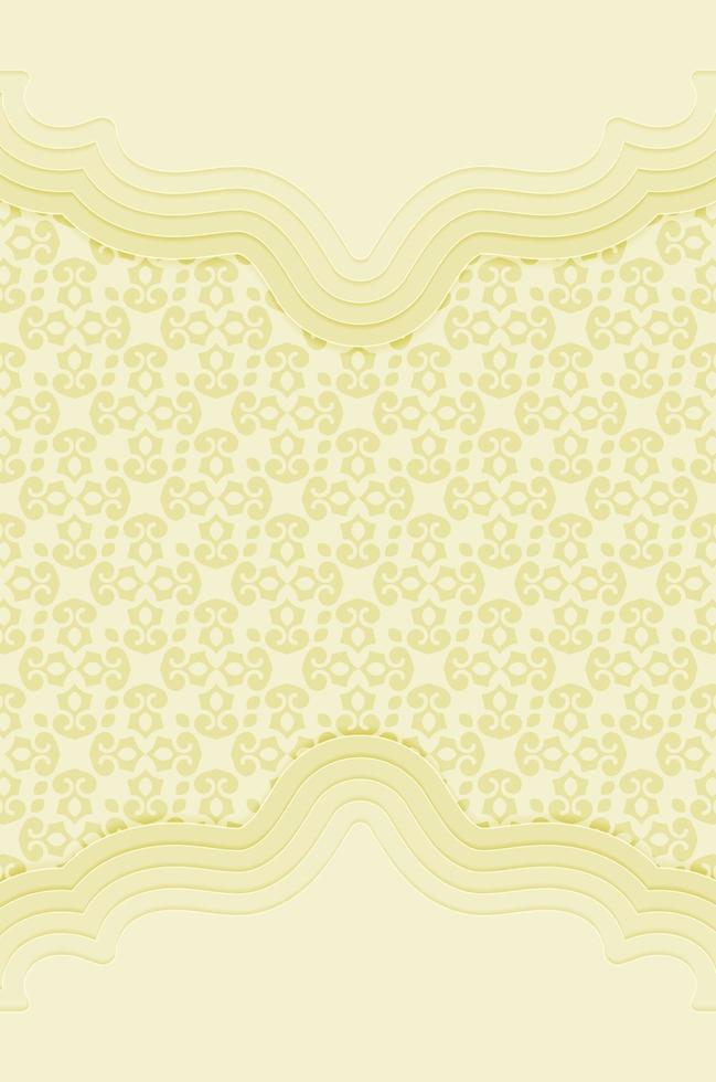 Yellow ethnic seamless pattern template vector