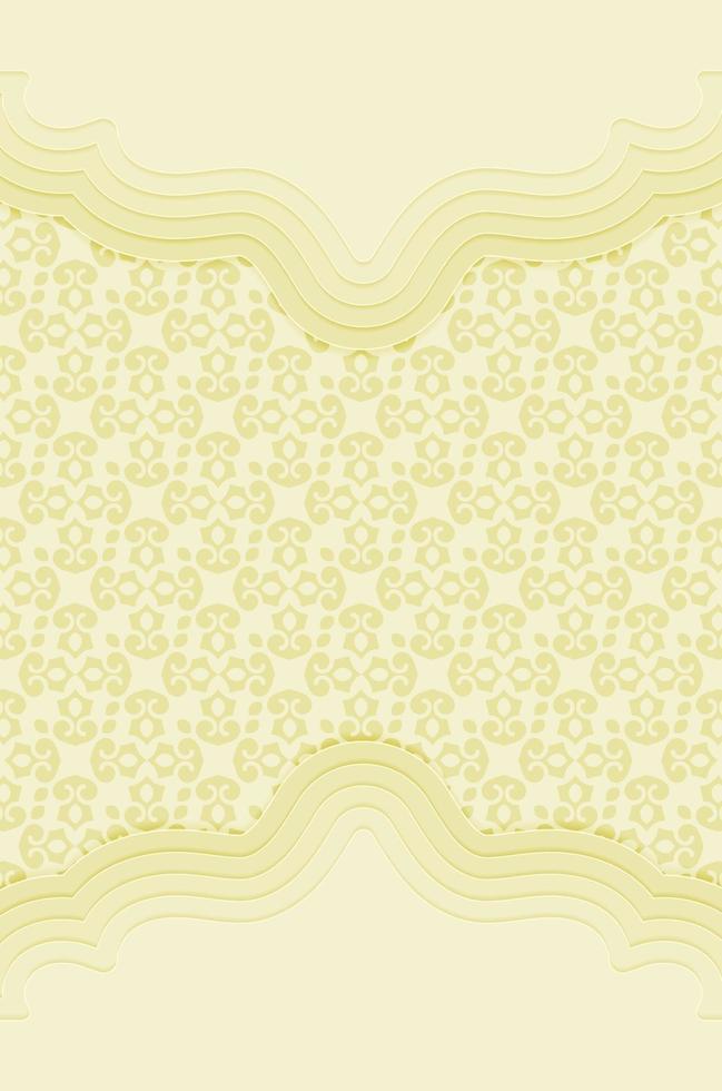 plantilla de patrón transparente étnico amarillo vector