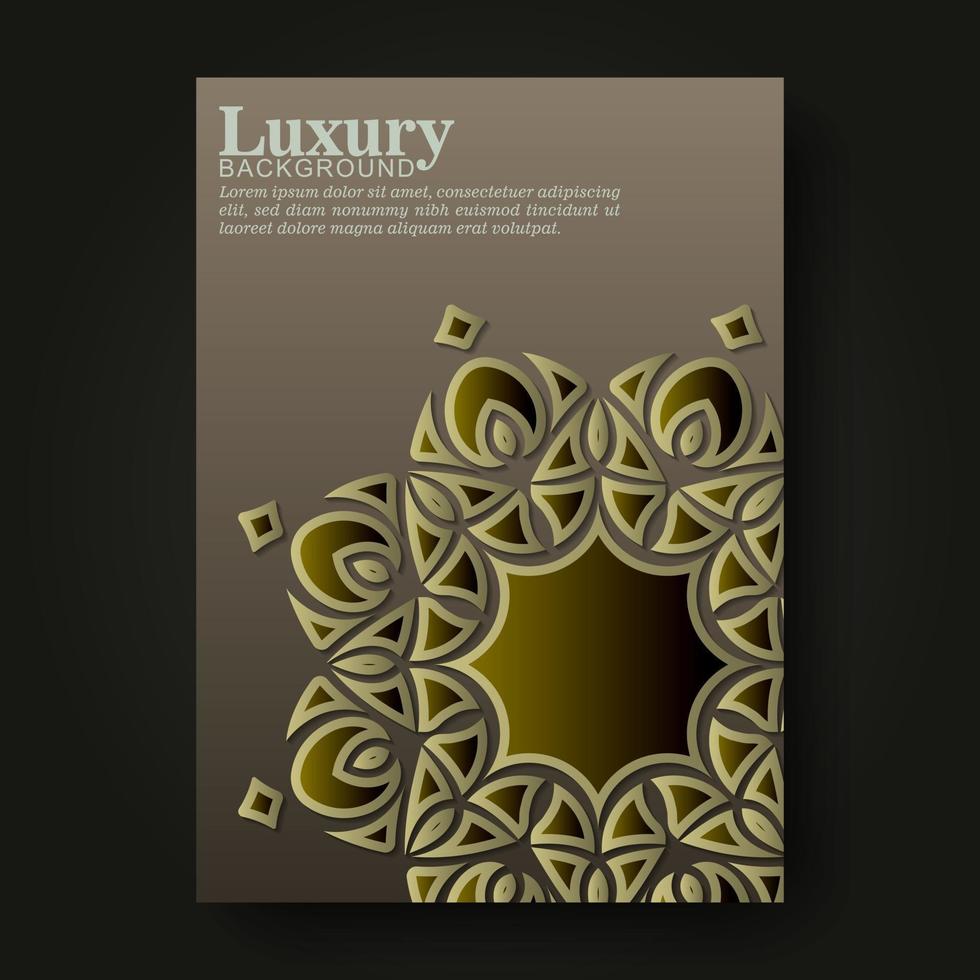 Premium mandala style cover and card vector