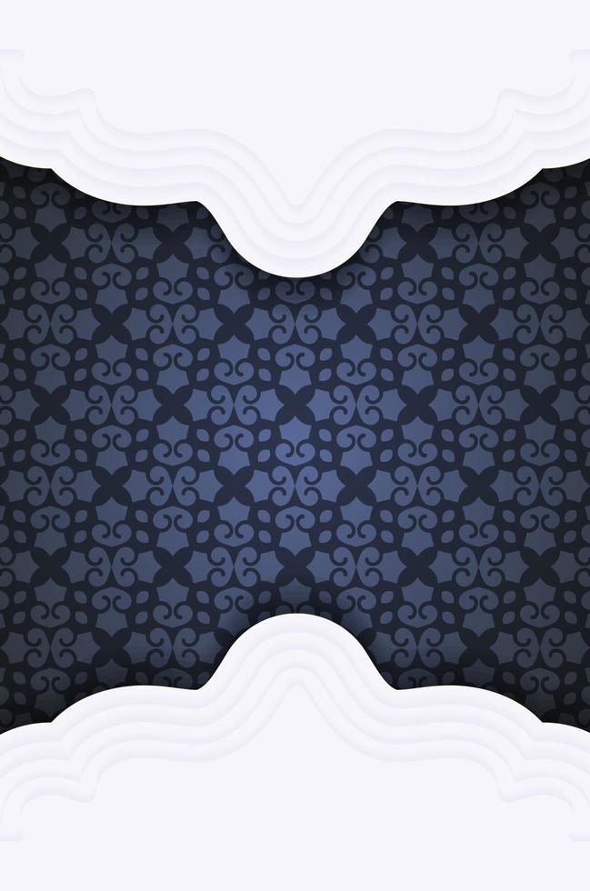 elegant white and blue pattern background vector