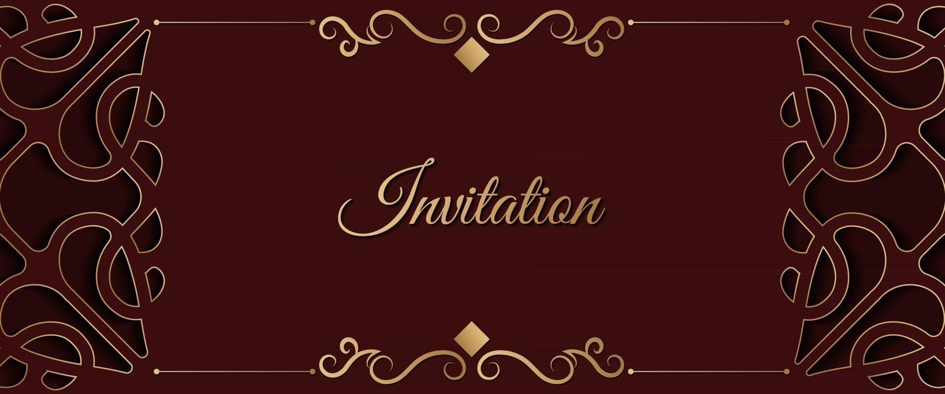 patrón ornamental de estilo de fondo de invitación de lujo vector