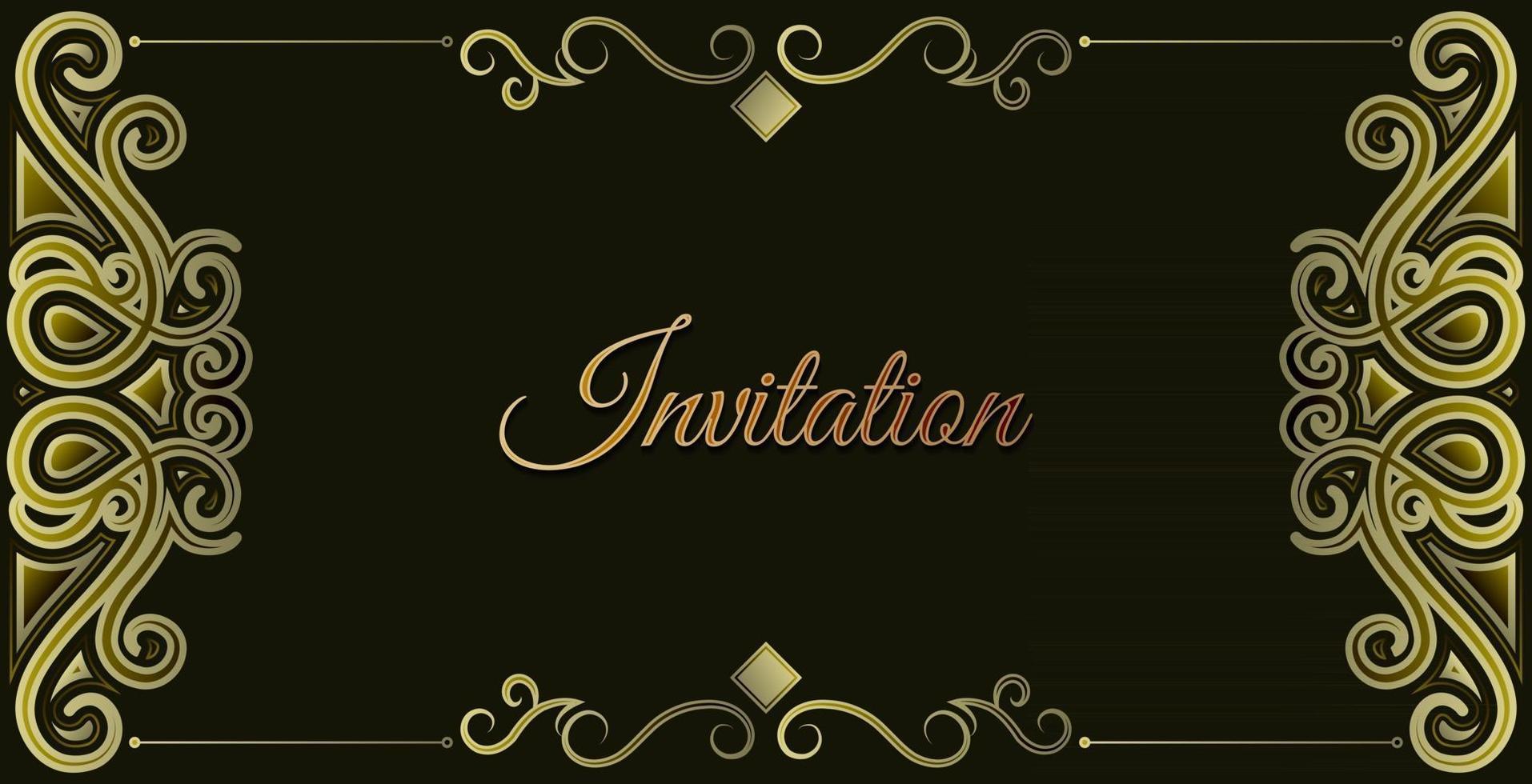 patrón ornamental de estilo de fondo de invitación de lujo vector