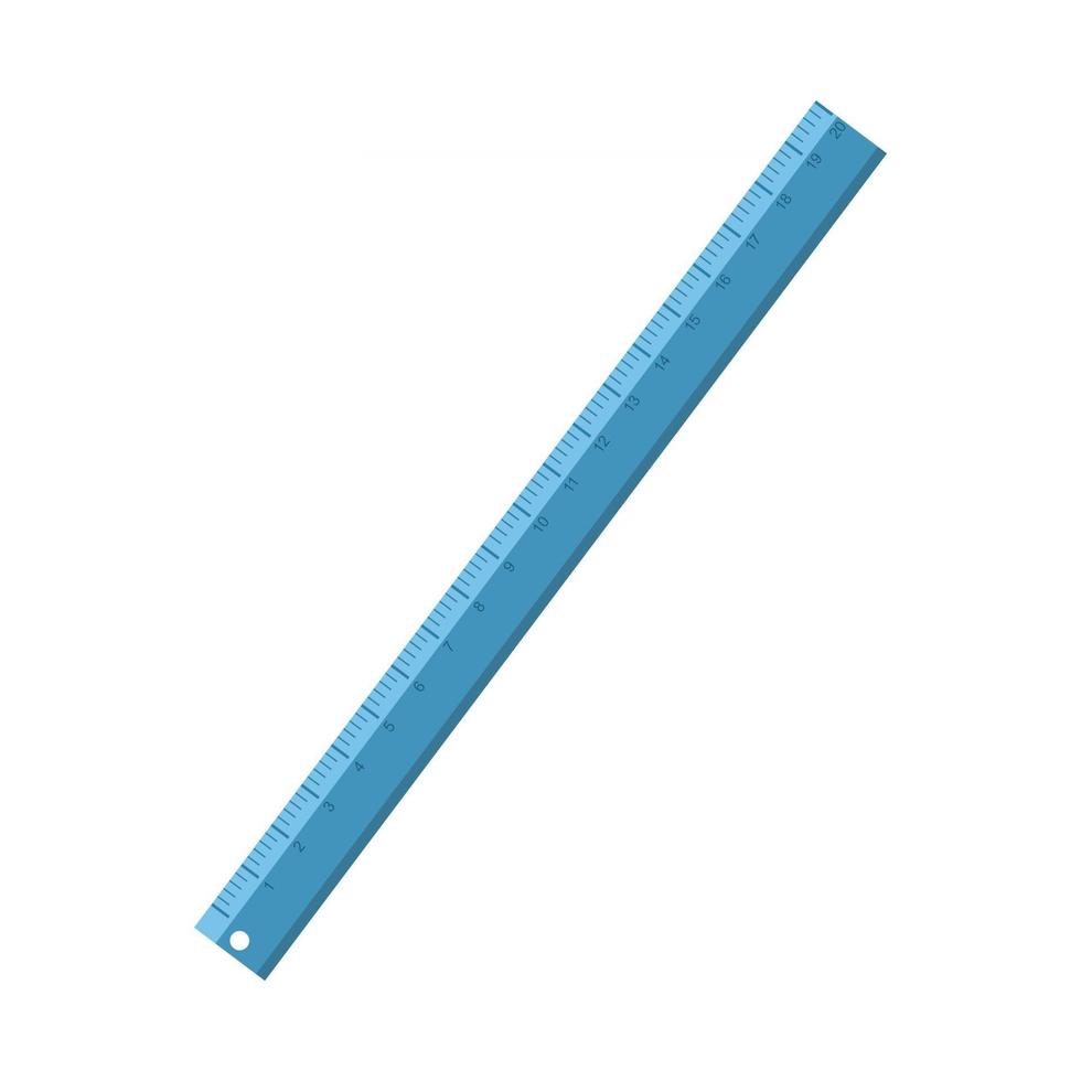 blue school ruler vector