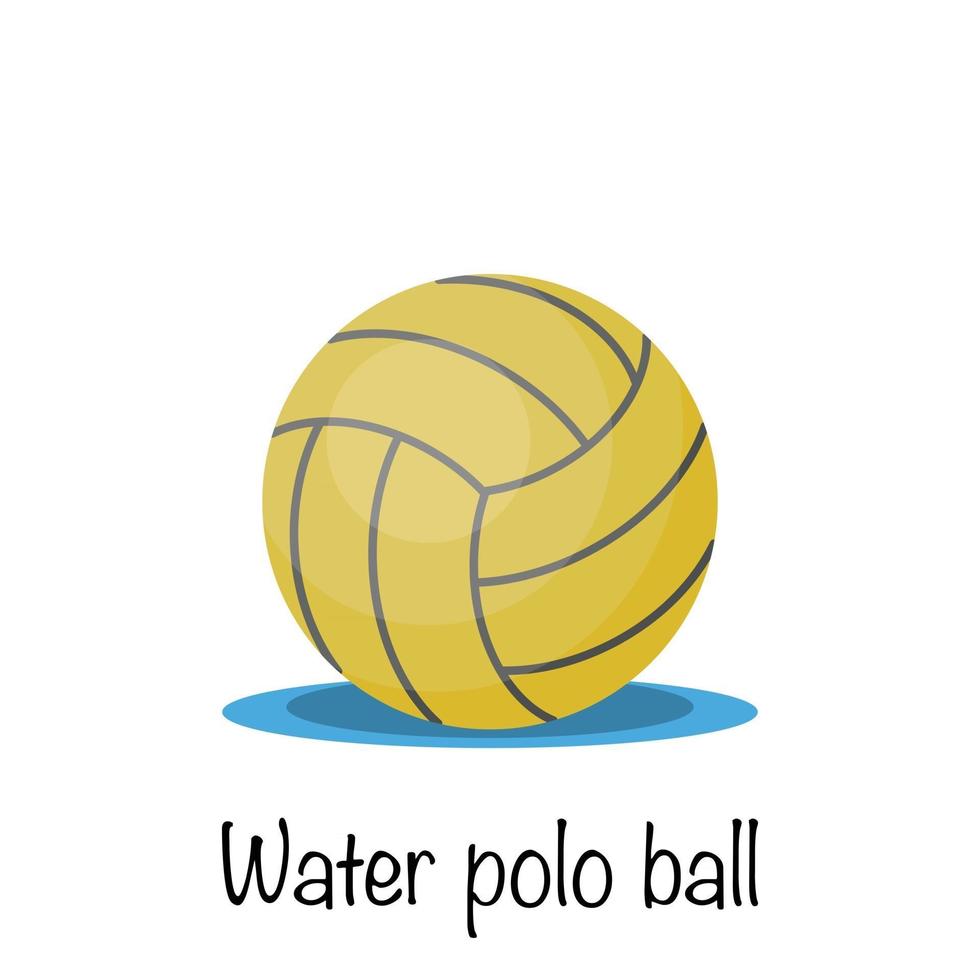 yellow water polo ball vector